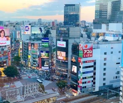 14階にあるスターバックスからの眺め